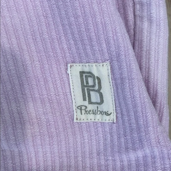 Pressbox Tennessee Lavender Ribbed Short Sleeve Sweatshirt Size L - Picture 4 of 4